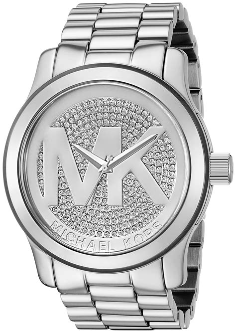 michael kors runway watch silver|Michael Kors oversized watch.